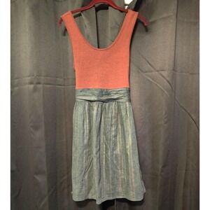 Fossil Two Tone Striped‎ Tank Dress with Tie Waist